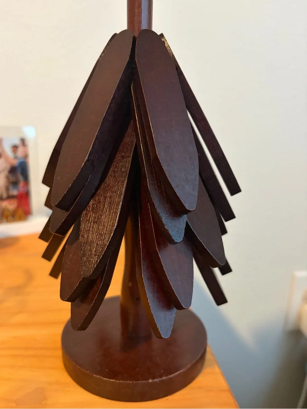 Wooden Tree Trivet - Brown Wooden Folding Hot Pad - Picture 2 of 4
